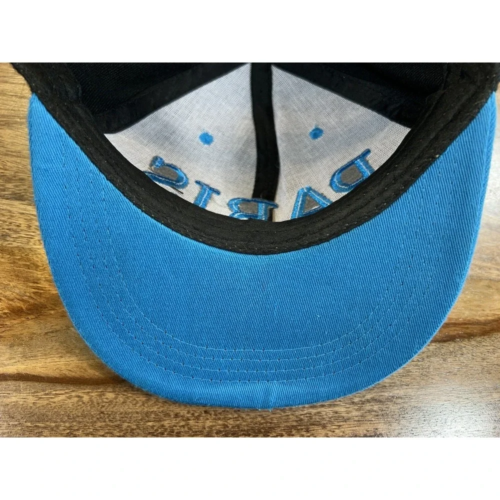 Tour Brand Cap Hat Paris Black and Blue Mens Snap Back‎ Adjustable OSFA